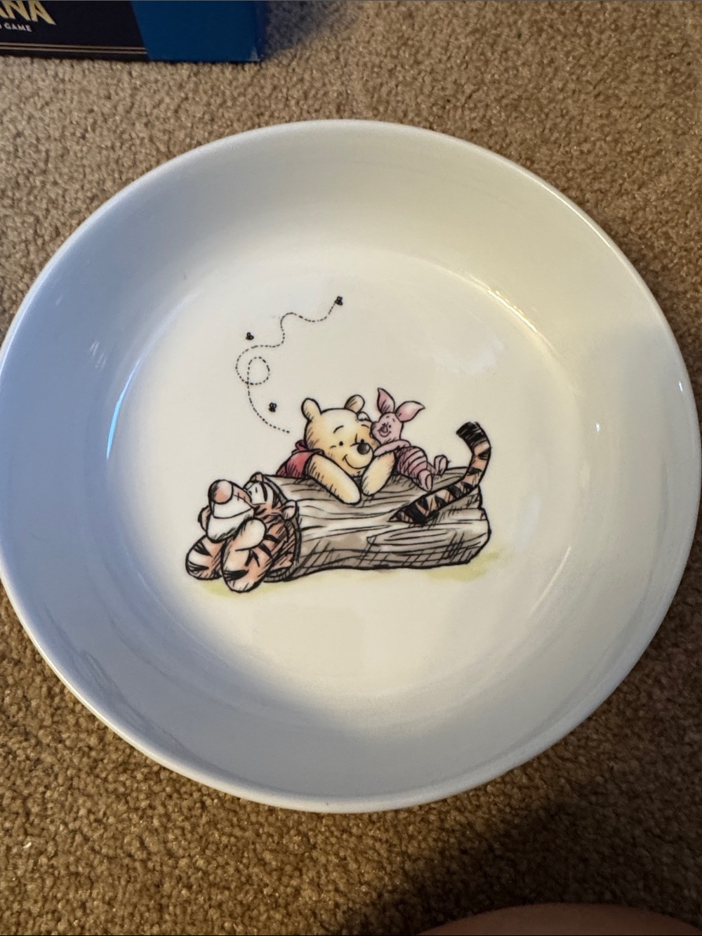 Disney White Winnie the Pooh & Piglet Ceramic Bowl